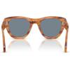 imagePersol Po0054s Square SunglassesStriped BrownLight Blue