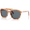 imagePersol Po0203s Square SunglassesStriped BrownBlue