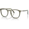 imagePersol Po3318v Round Prescription Eyewear FramesOlive Transparent GreenDemo Lens
