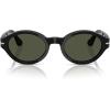 imagePersol Womens Po3378s Loris Oval SunglassesBlackGreen
