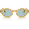 imagePersol Womens Po3378s Loris Oval SunglassesMieleBlue Vintage