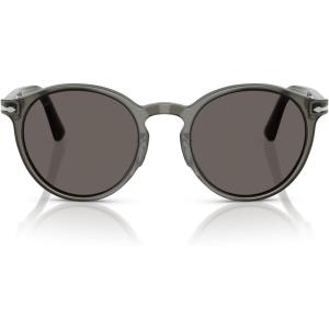 imagePersol Mens Po3171s Round SunglassesTaupe Grey TransparentDark Grey