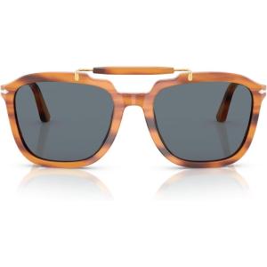 imagePersol Po0203s Square SunglassesStriped BrownBlue