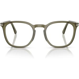 imagePersol Po3318v Round Prescription Eyewear FramesOlive Transparent GreenDemo Lens