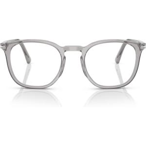 imagePersol Po3318v Round Prescription Eyewear FramesTransparent GreyDemo Lens