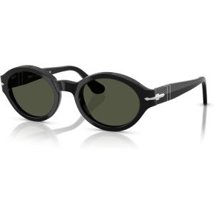 imagePersol Womens Po3378s Loris Oval SunglassesBlackGreen