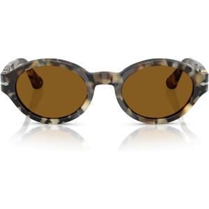imagePersol Womens Po3378s Loris Oval SunglassesBrown TortoiseBrown