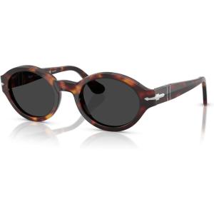 imagePersol Womens Po3378s Loris Oval SunglassesHavanaPolarized Dark Grey