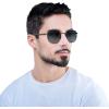 imagePersol Mens PO115SJ Polarized Square Sunglasses BrownBlue 52 mm