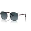 imagePersol Mens PO115SJ Polarized Square Sunglasses BrownBlue 52 mm