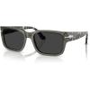 imagePersol Mens PO3315S Rectangular Sunglasses SmokePolarized Black 55 mm