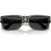 imagePersol Mens PO3315S Rectangular Sunglasses SmokePolarized Black 55 mm