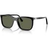 imagePersol Po3357s Renzo Rectangular SunglassesBlackPolarized Green