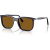imagePersol Po3357s Renzo Rectangular SunglassesMilky Depths BlueBrown