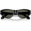 imagePersol Womens Po0052s Butterfly SunglassesBlackGreen Polarized