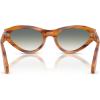 imagePersol Womens Po0052s Butterfly SunglassesStriped BrownClear Gradient Green