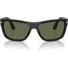 imagePersol Po3342s Rectangular SunglassesBlackPolarized Green