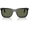 imagePersol Po3357s Renzo Rectangular SunglassesBlackPolarized Green