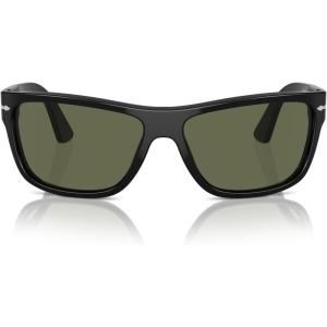 imagePersol Po3342s Rectangular SunglassesBlackPolarized Green