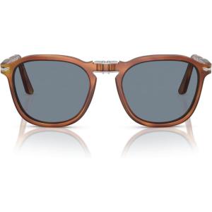 imagePersol Po3345s Square SunglassesTerra Di SienaLight Blue