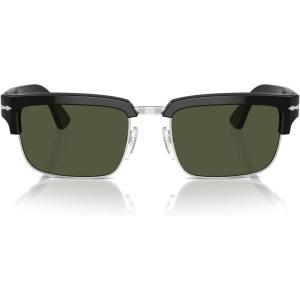 imagePersol Po3347s Adrien Rectangular SunglassesBlackSilverGreen