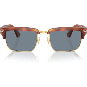 imagePersol Po3347s Adrien Rectangular SunglassesTerra Di SienaLight Blue
