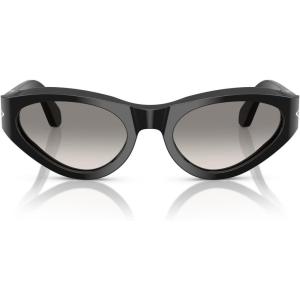 imagePersol Womens Po0052s Butterfly SunglassesBlackClear Gradient Grey