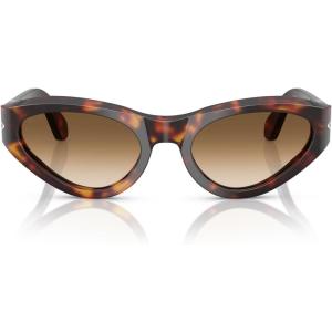 imagePersol Womens Po0052s Butterfly SunglassesHavanaClear Gradient Brown