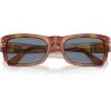 imagePersol Mens Po3326s Square SunglassesTerra Di SienaLight Blue