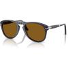 imagePersol Mens Po0714 Folding Aviator SunglassesMilky Depths BlueBrown