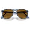 imagePersol Mens Po9649s Aviator SunglassesTransparent NavyCrystal Brown