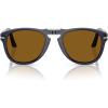 imagePersol Mens Po0714 Folding Aviator SunglassesMilky Depths BlueBrown