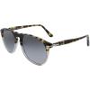 imagePersol Mens Po9649s Aviator SunglassesTaupe Grey TransparentDark Grey