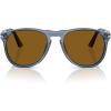 imagePersol Mens Po9649s Aviator SunglassesTransparent NavyCrystal Brown