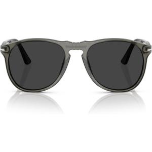 imagePersol Mens Po9649s Aviator SunglassesSmokePolarized Black