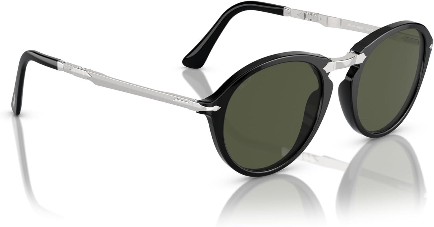 imagePersol PO3274S Round SunglassesBlackGreen