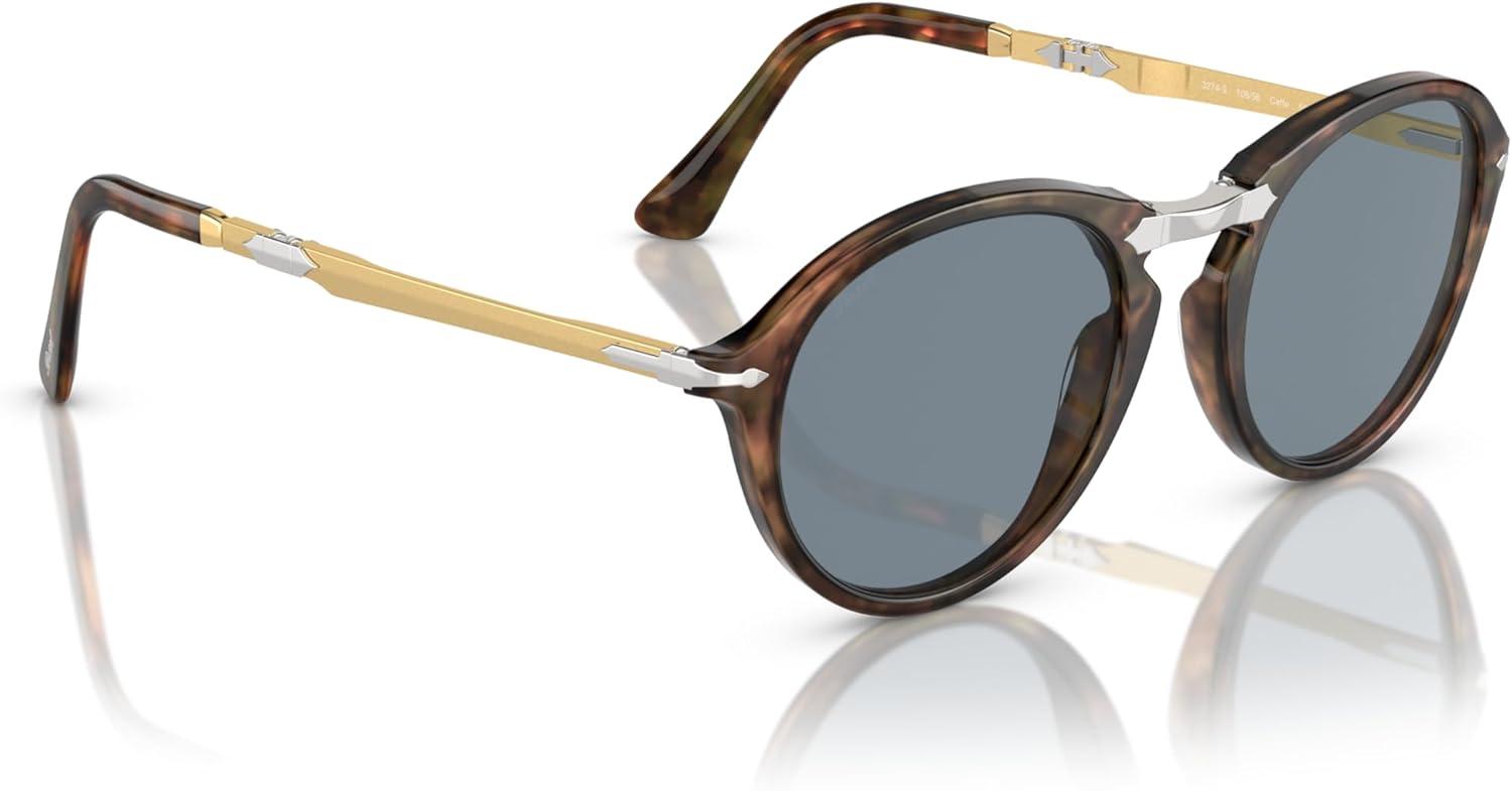 imagePersol PO3274S Round SunglassesCaffeLight Blue
