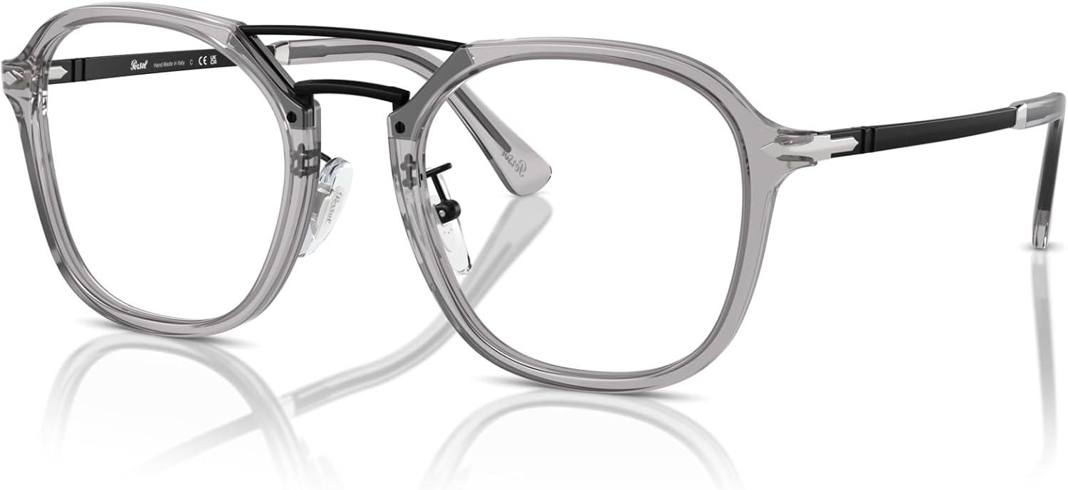 imagePersol Po3352v Square SunglassesTransparent GreyDemo Lens