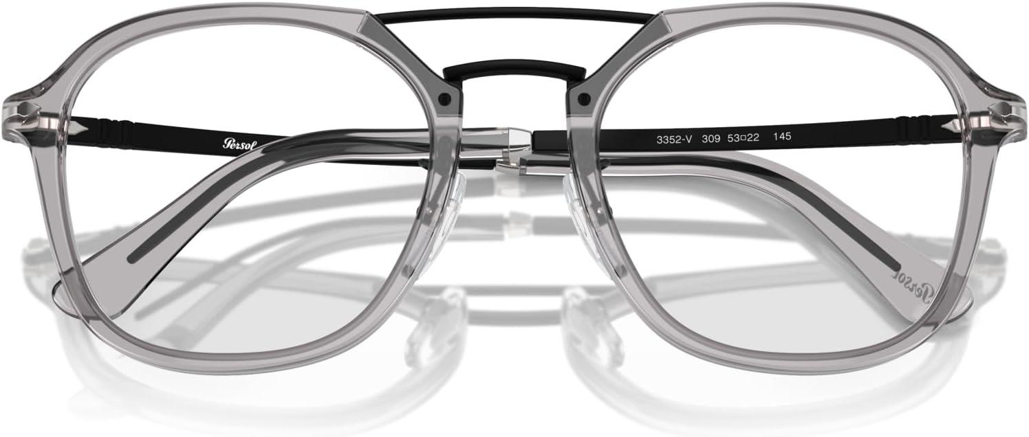 imagePersol Po3352v Square SunglassesTransparent GreyDemo Lens