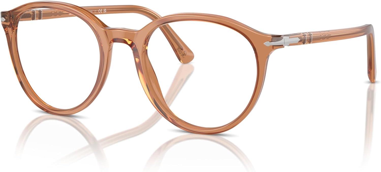 imagePersol Po3353v Round SunglassesTransparent BrownDemo Lens