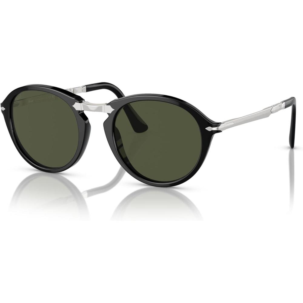 imagePersol PO3274S Round SunglassesBlackGreen