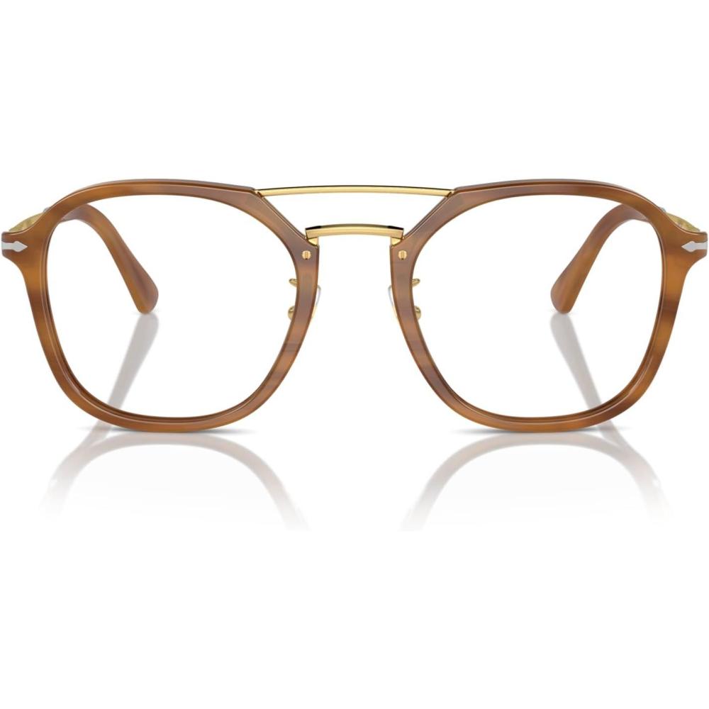 imagePersol Po3352v Square SunglassesStriped BrownDemo Lens