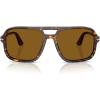 imagePersol Mens Po3328s Aviator SunglassesBrownBright YellowBrown