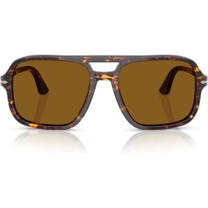 imagePersol Mens Po3328s Aviator SunglassesBrownBright YellowBrown