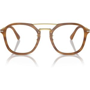 imagePersol Po3352v Square SunglassesStriped BrownDemo Lens