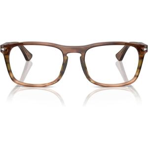 imagePersol Po3344v Square SunglassesStriped Brown Gradient GreenDemo Lens