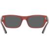 imagePersol PO3268S Rectangular SunglassesBurnt Red TransparentDark Grey