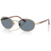 imagePersol PO1018S Ida Oval Sunglasses GoldLight Blue 52 mm