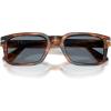 imagePersol PO3272S Rectangular Sunglasses Striped Black and BrownLight Blue 53 mm