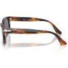 imagePersol PO3272S Rectangular Sunglasses Striped Black and BrownLight Blue 53 mm